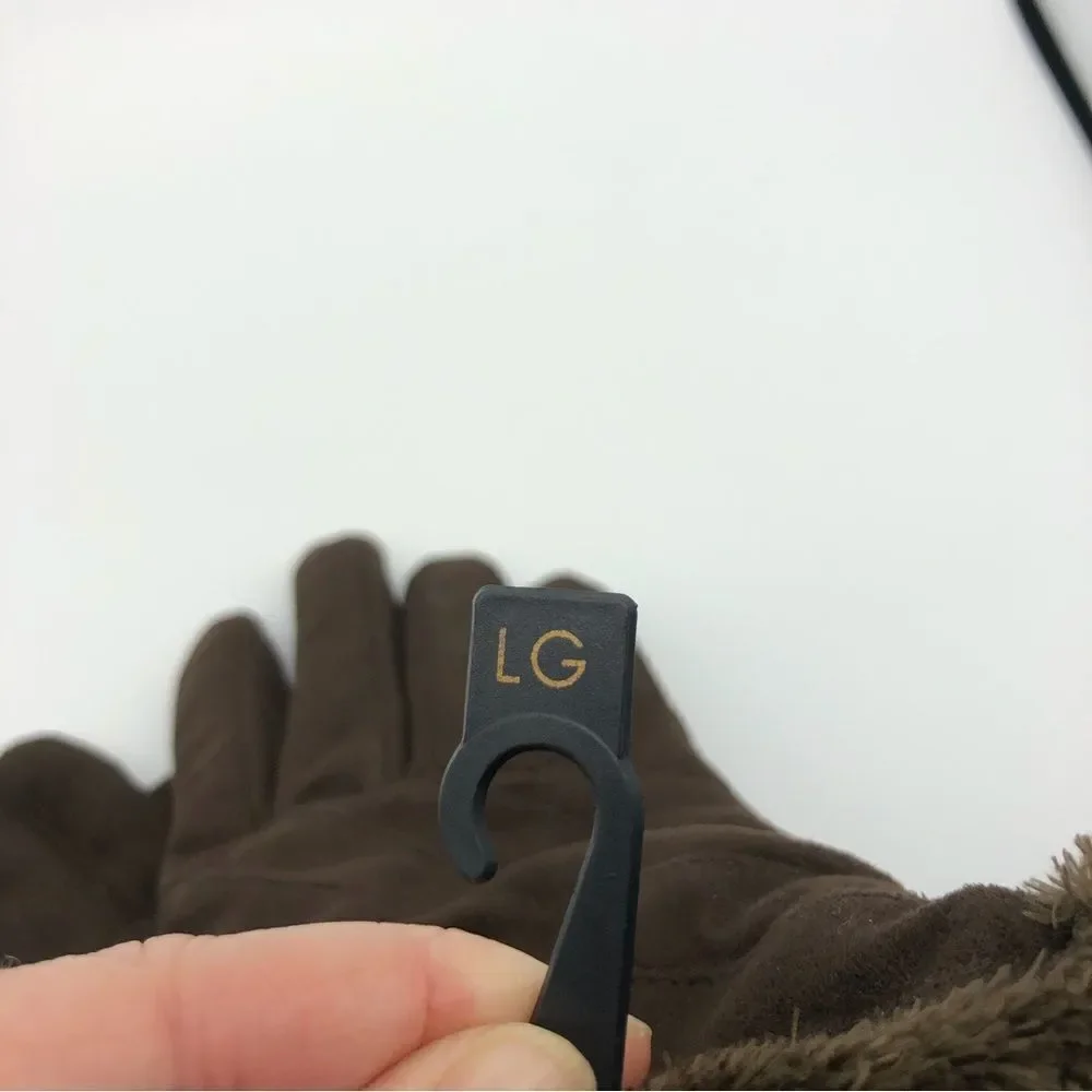 Isotoner Brushed‎ Microfiber Gloves Brown Womens Large NWT - Picture 7 of 8
